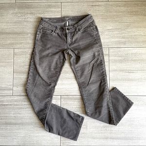 LOFT Corduroy Gray modern Low Rise Slim Pants 00P